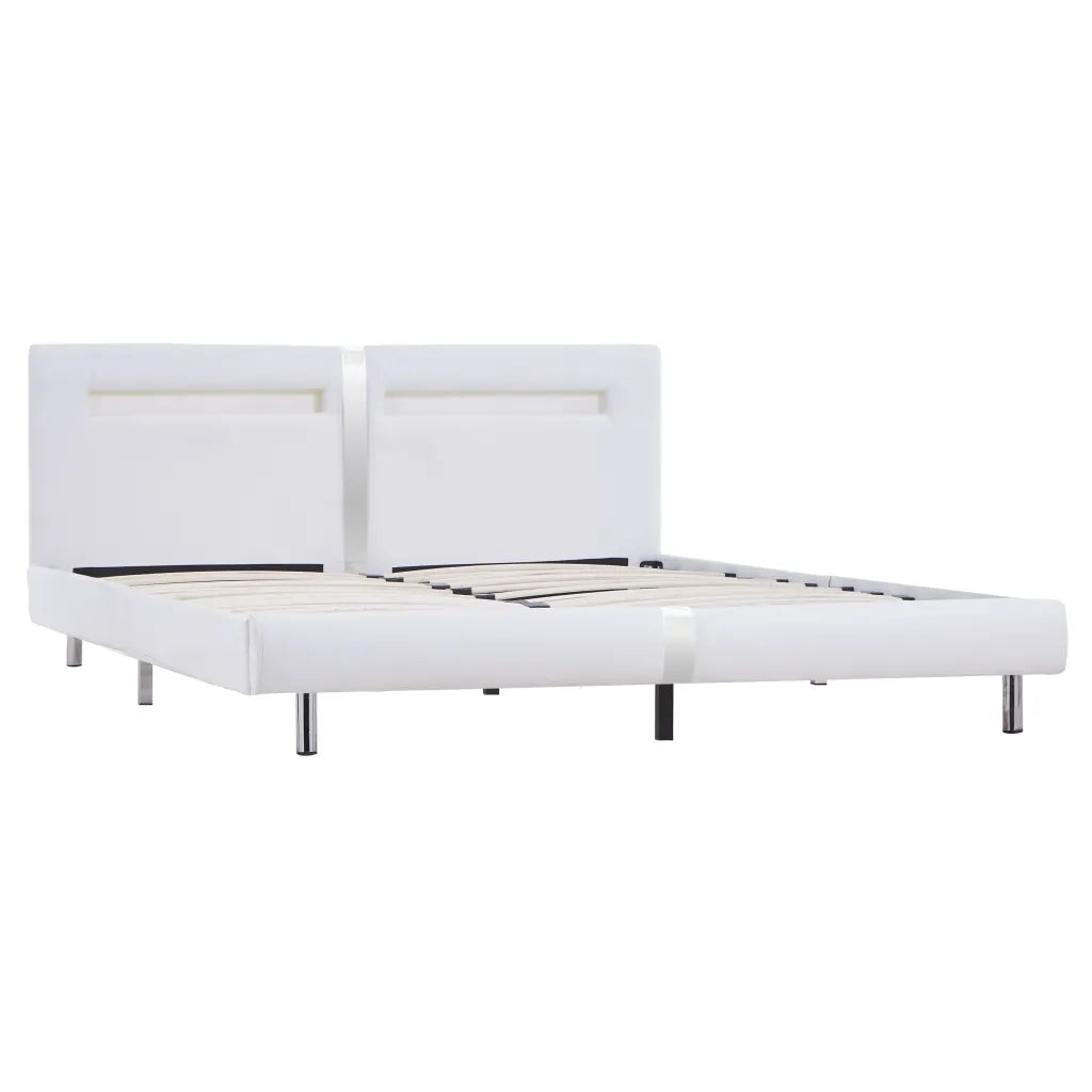 Giroletto con LED senza Materasso-Struttura Letto Bianco 180x200 cm 861005