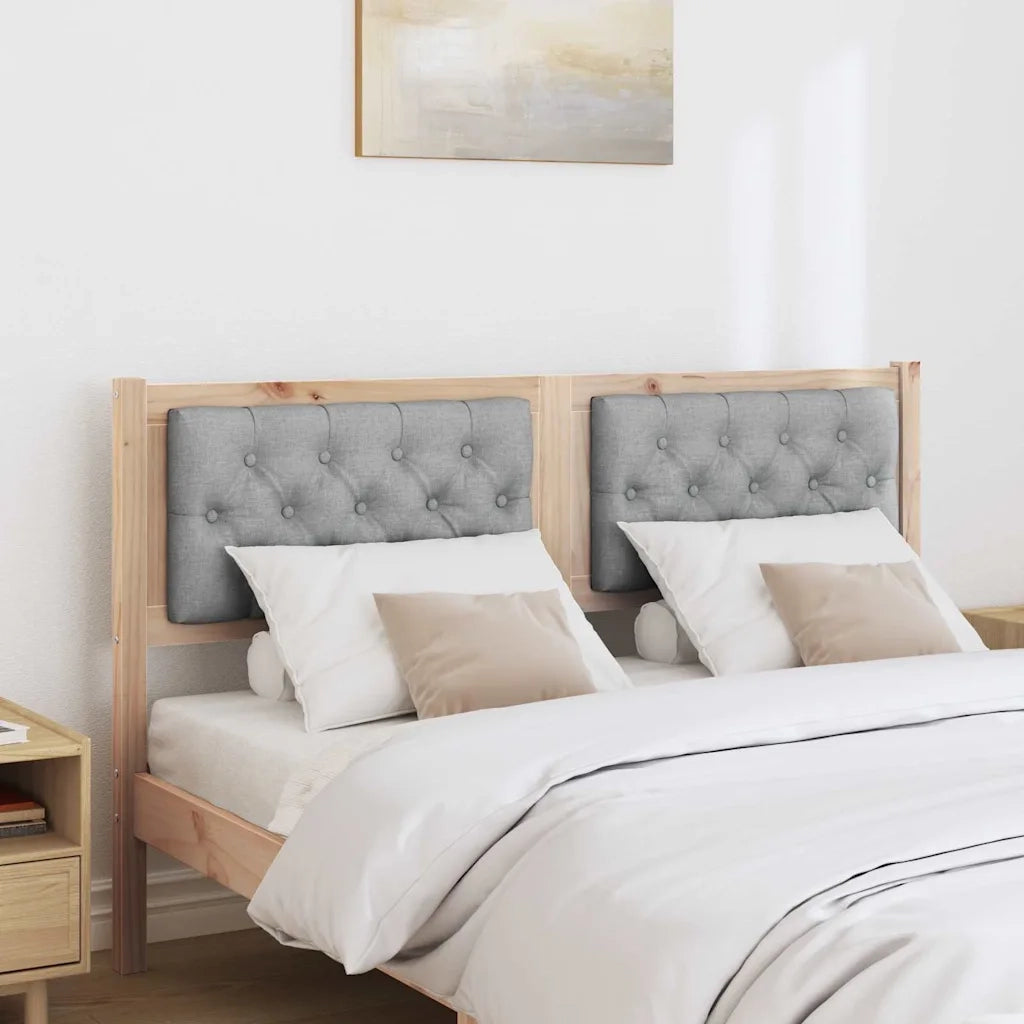 Testiera | Testata Marrone e grigio chiaro 140 cm Legno di pino massello