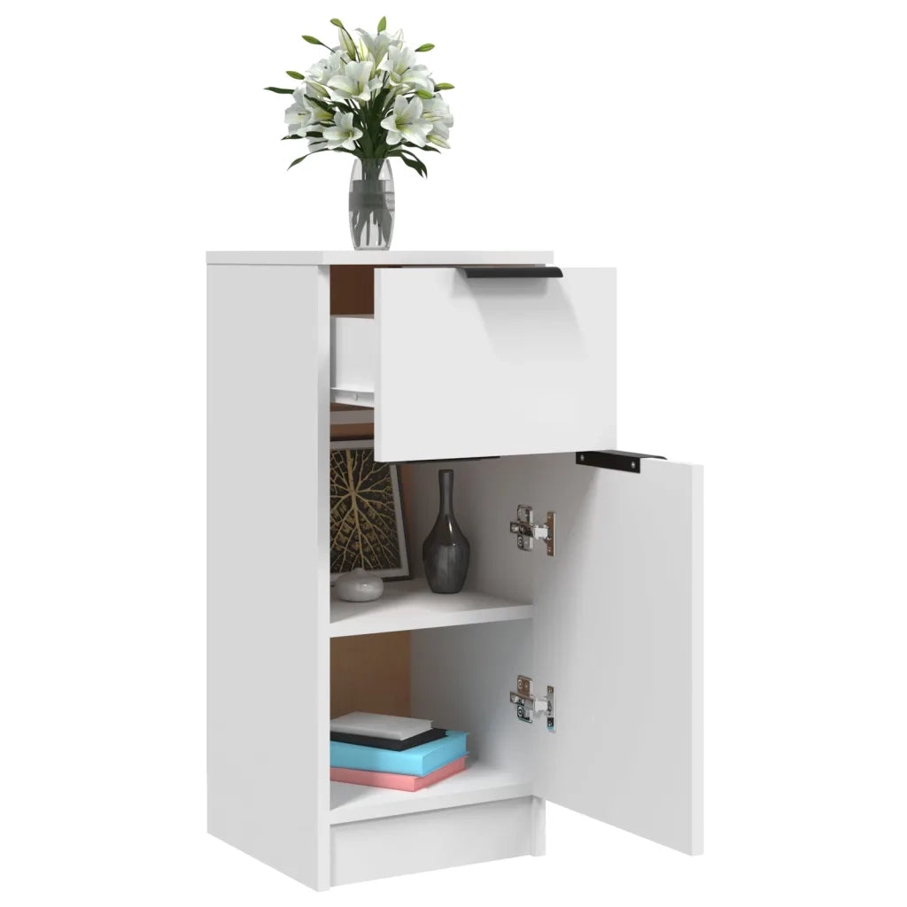 Credenza Bianca 30x30x70 cm in Legno Multistrato 811115