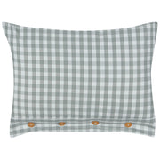 Cuscino decorativo verde e bianco con motivo a scacchi quadrato con bottoni 40 x 60 cm soggiorno camera da letto