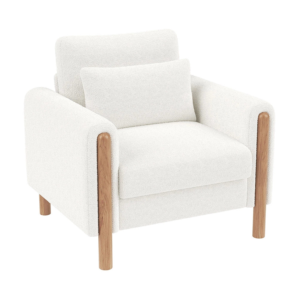 Poltrona moderna - Xylo - Con cuscino spesso, bianco