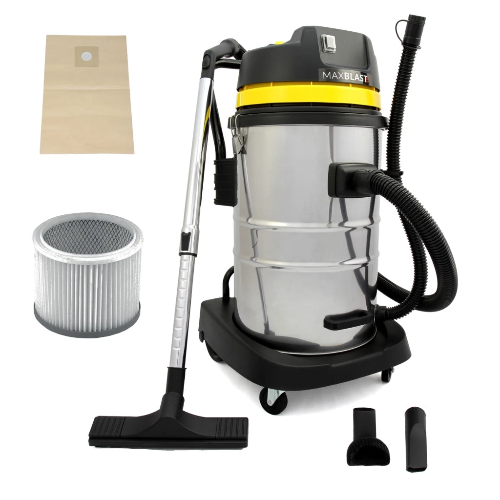 Kit Pulizia Grondaie con Tubi Estensibili + Aspiratore Industriale 60L