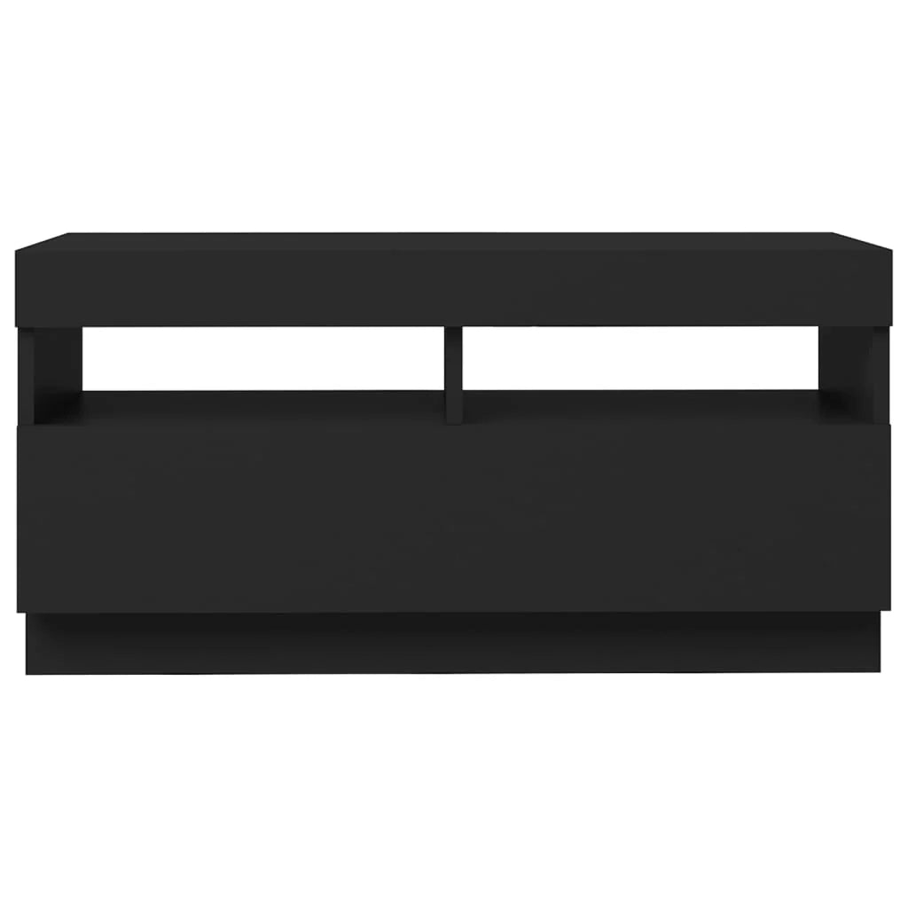 Mobile TV multimediale scaffale TV credenza mobile TV per sala da pranzo soggiorno camera da letto con luci LED 80 x 35 x 40 cm nero 02_0026619