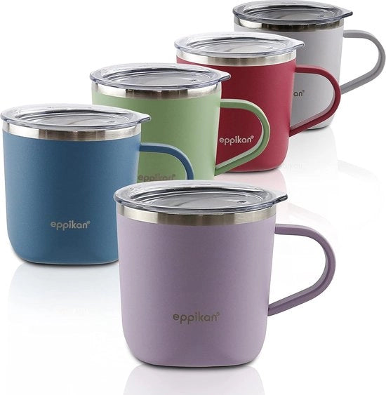 Tazza termica in acciaio inossidabile, tazza isolata, tazza per caffè, bicchiere per bere, tazza termica 220 ml, 280 ml con coperchio, per caffè e tè (220 ml, grigio scuro)