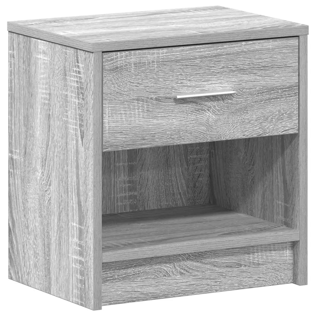 Comodino con Cassetto Grigio Sonoma 39x28x41 cm