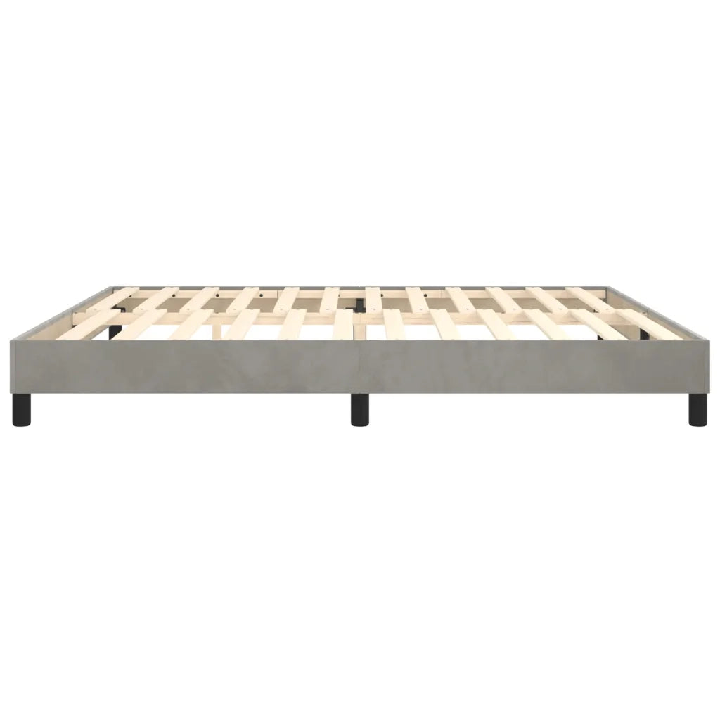 Struttura Letto a Rete a Molle Grigio Chiaro 200x200 cm Velluto 3120790