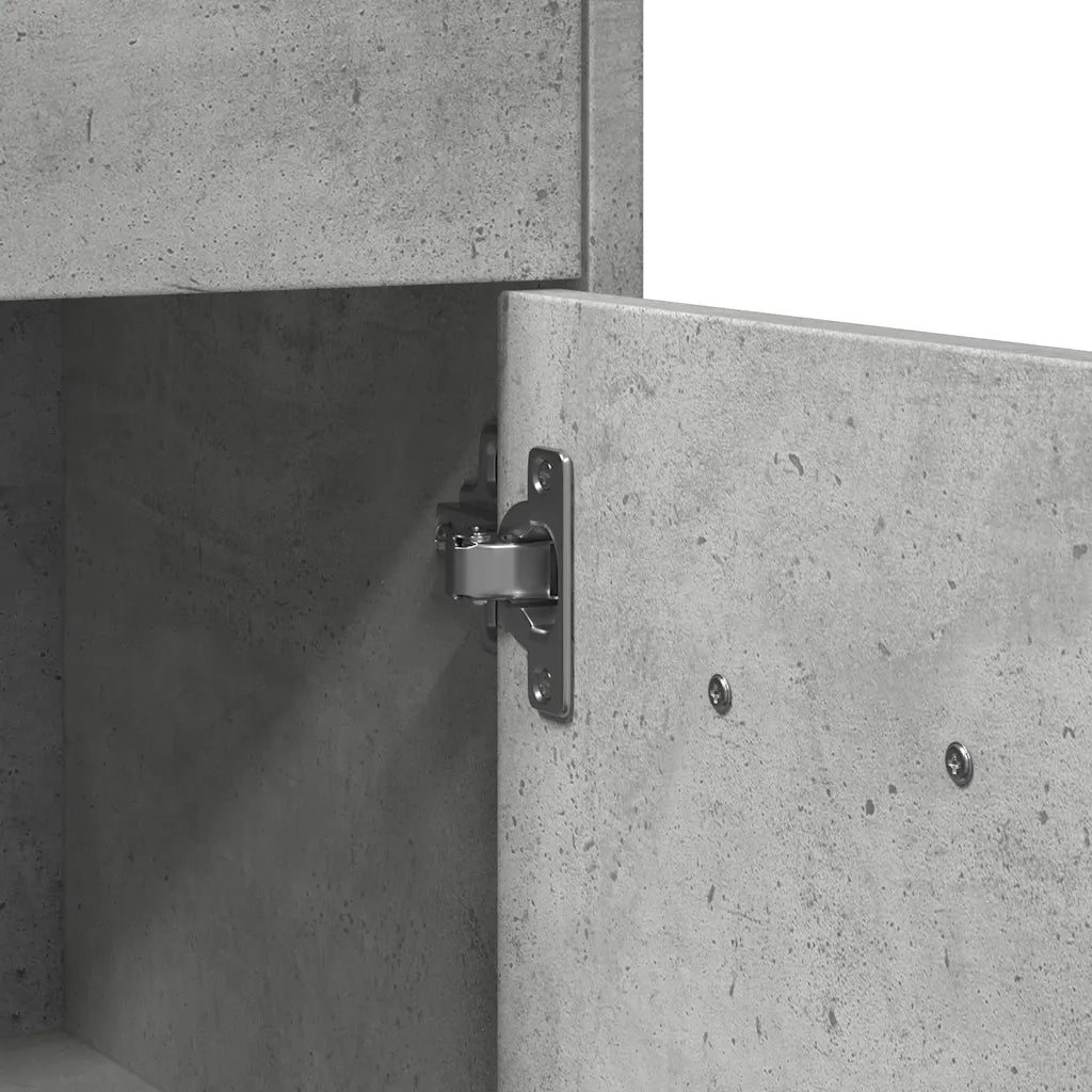 Mobile da Bagno Grigio Cemento 60x33x80 cm in Legno tecnico