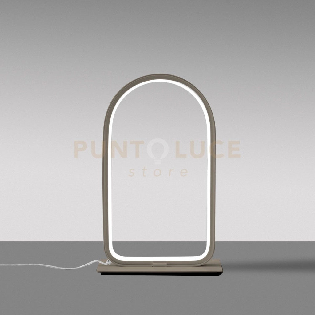 NICOLE L - LAMPADA DA TAVOLO TITANIO A LED 3000K 600LM 12W DIMMERABILE IN ALLUMINIO E SILICONE