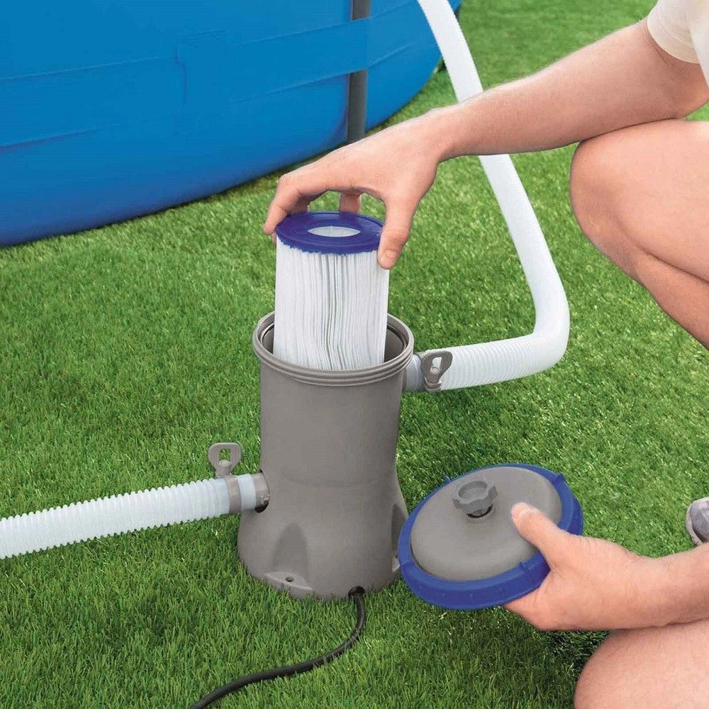 Trade Shop - Pompa Filtro A Cartuccia Tipo Ii Da 2.006lt/h 29w Per Piscine Fuori Terra 58383 -