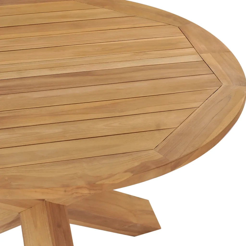 Tavolo da Pranzo da Giardino Ø110x75 cm in Massello di Teak 316169