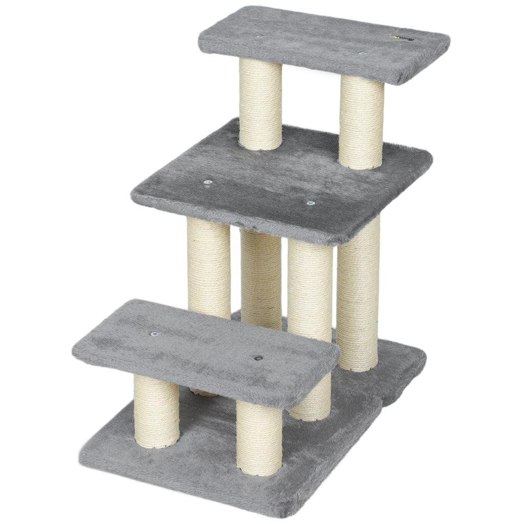 Scaletta per Gatti con Tiragraffi in Sisal ¨C Zephmum ¨C Grigio