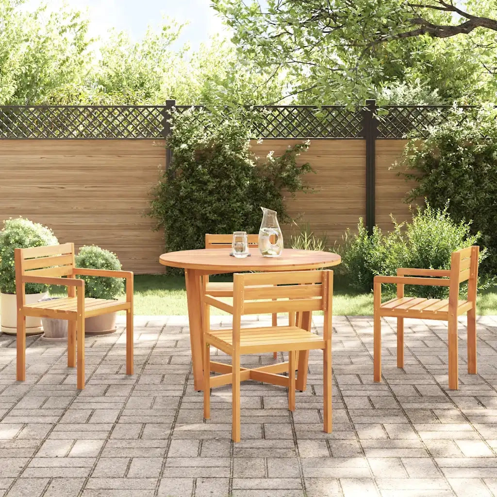 Set da pranzo da giardino da 5 pz in Legno Massello di Acacia 3334770