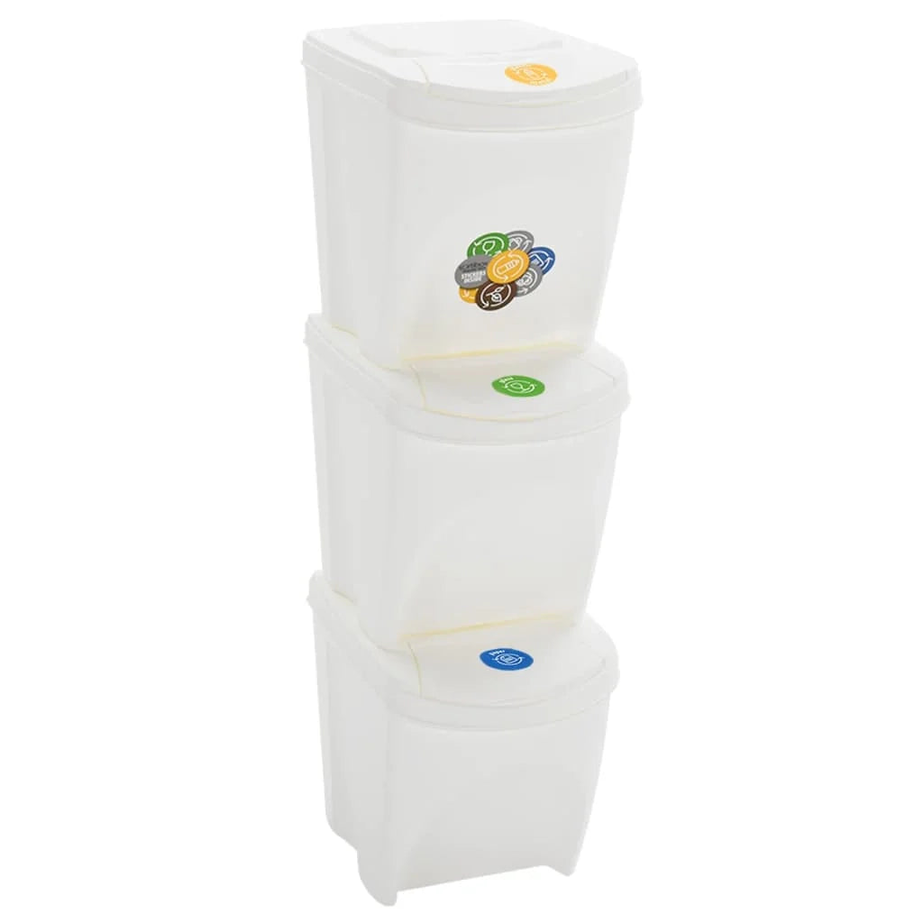 Pattumiere impilabili 3 pezzi bianco 75 litri polipropilene 02_0006074