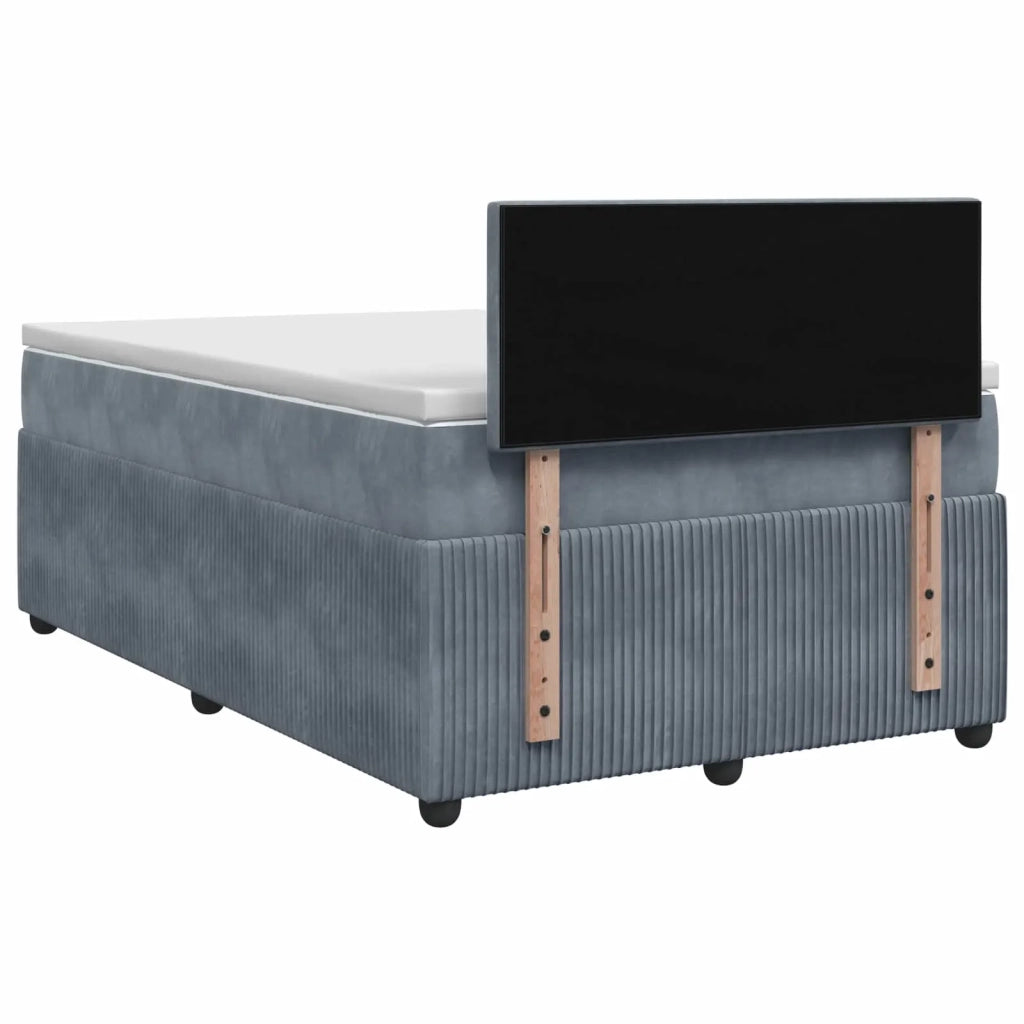Letto box spring con materasso Grigio Scuro 120 x 200 cm 3453126