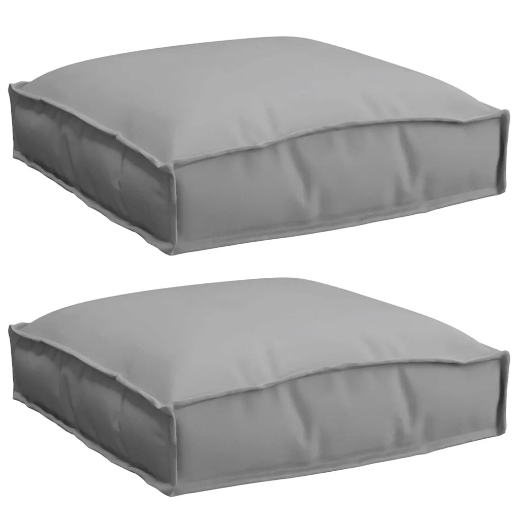 Cuscino 2 pcs Grigio 40 x 40 x 8 cm Tessuto Oxford 42001579