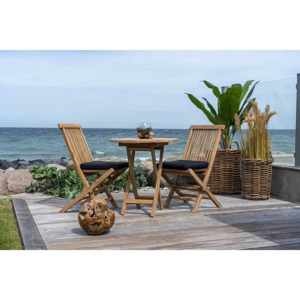 Set di 2 Sedie da Giardino Toledo, Marrone, Legno, 62x46x89 cm