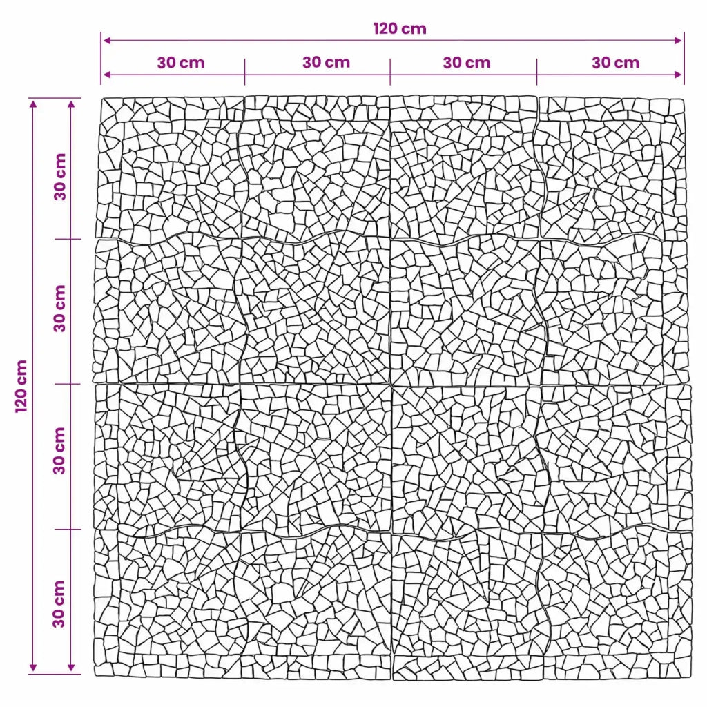 Piastrelle a mosaico con motivo vento Multicolore 120 x 120 cm 42033518