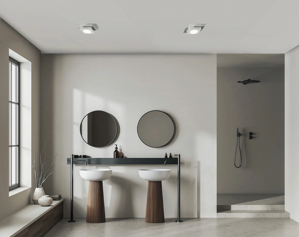 MILET lampada da Soffitto 1 Luce attacco GX53 grigio RAL 7039 15,3x16cm