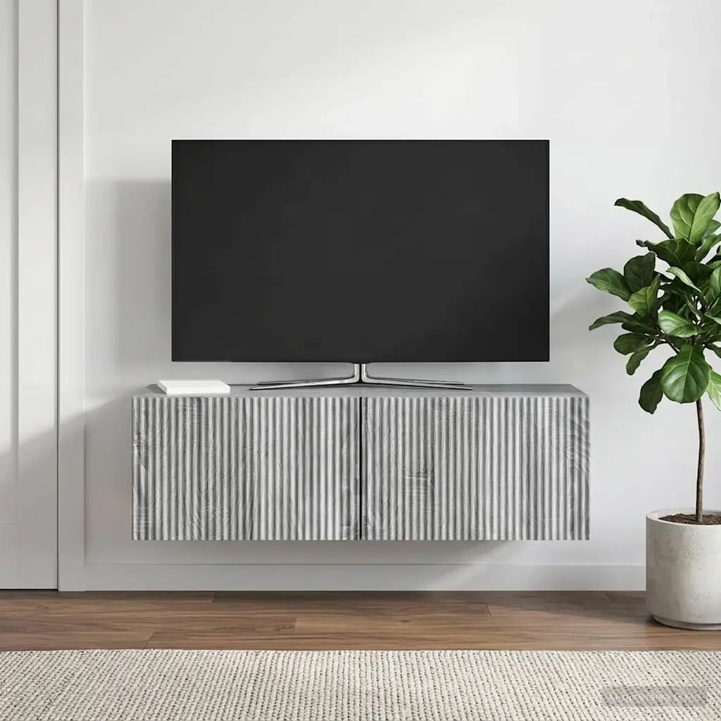 Mobile Porta TV da Muro Grigio Sonoma 98 x 31 x 30 cm 898561