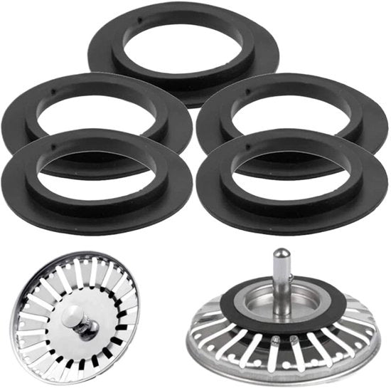Set di Afdichtringi per Spout di Cucina - 5 Afdichtringi - Afdichtring per Scarico - Afdichtring per Valvola - Afdichtring in Gomma di Alta Qualità - Duraturo e Affidabile