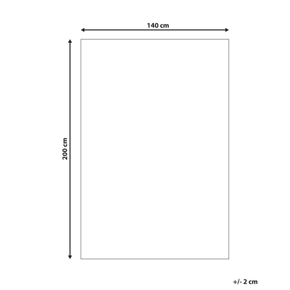 Tappeto tessuto beige chiaro 140 x 200 cm Moderno motivo foglie Soggiorno Camera da letto Per riscaldamento a pavimento Fondo antiscivolo A pelo corto
