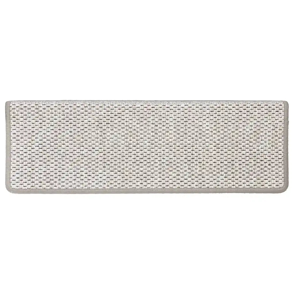 Tappeti Adesivi Scale Aspetto Sisal 30 pz | Gradini per Scale 65x21x4 cm Platino