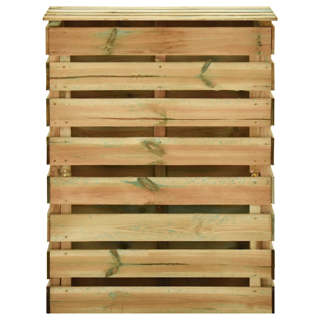 Compostiere da Giardino Doghe 2 pz 80x50x100 cm Pino Impregnato 3078136