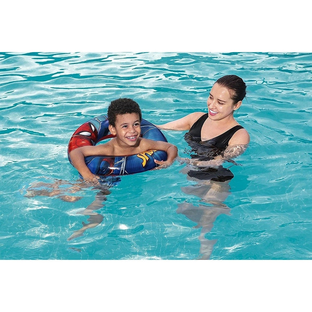 Trade Shop - Salvagente Gonfiabile Spider-man Multicolore 56cm Da Spiaggia Mare Piscina 98003 -
