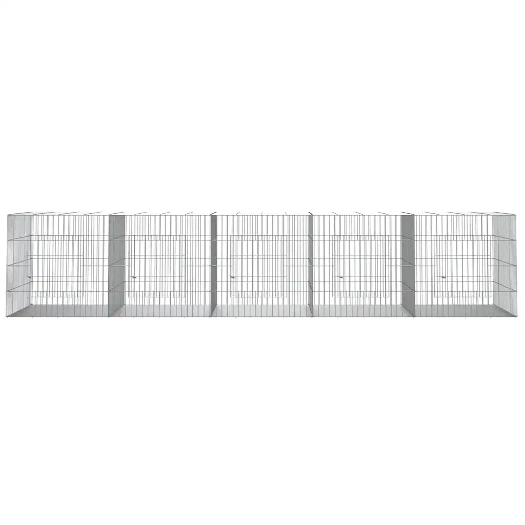 Conigliera con 5 Pannelli 273x79x54 cm Ferro Zincato cod mxl 44502