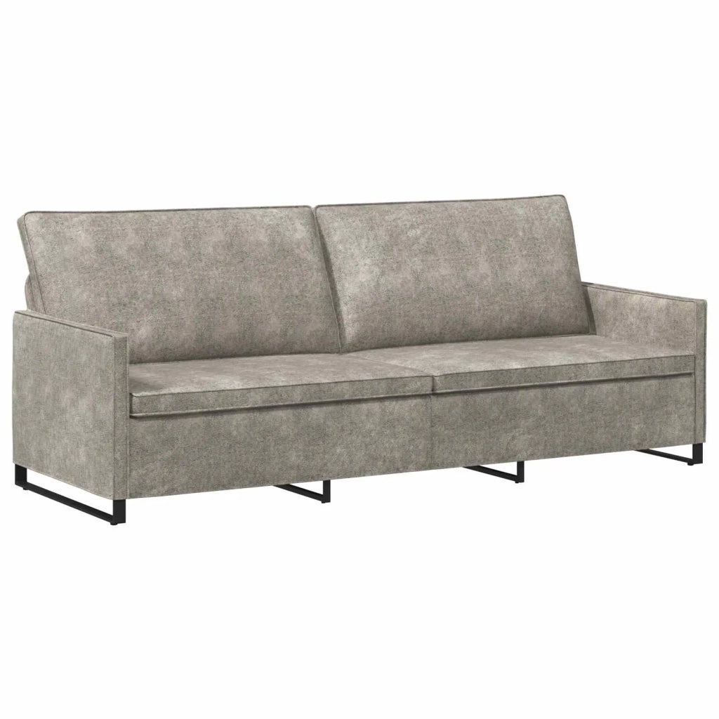 Set di divani 2 pcs Grigio Chiaro Tessuto scamosciato sintetico 3433131