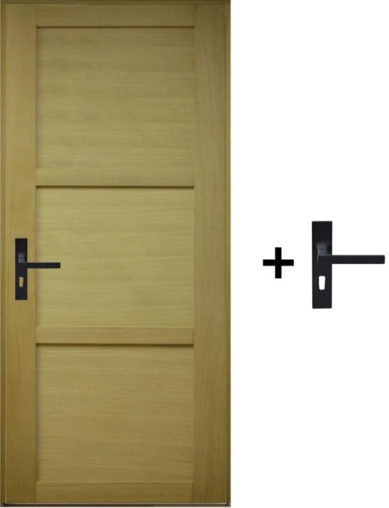 Blocco Porta Ayous 3 Pannelli H204 x L83 Pannello Costole Spinta Destra + Maniglia