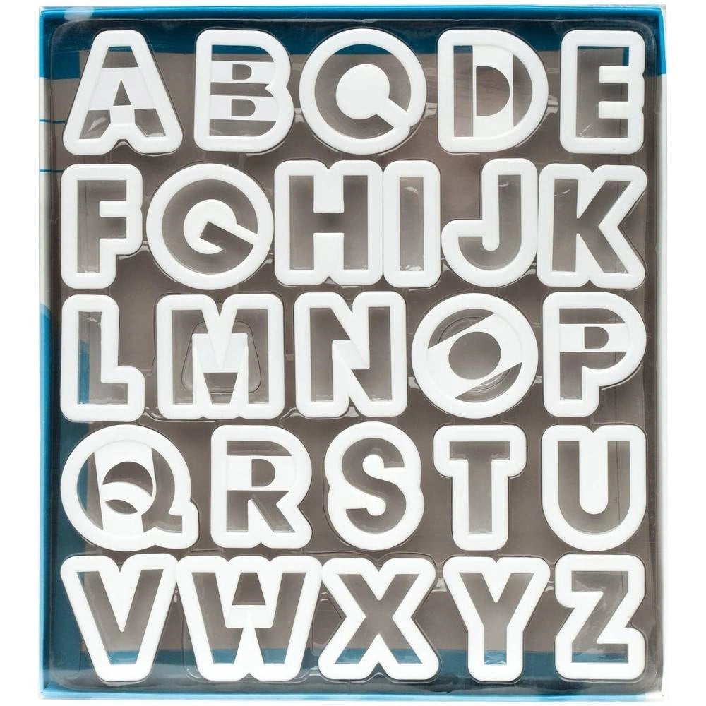 Trade Shop - Set Formine Stampi Per Dolci Biscotti A Forma Di Lettere Alfabeto Kit Pasticcere -