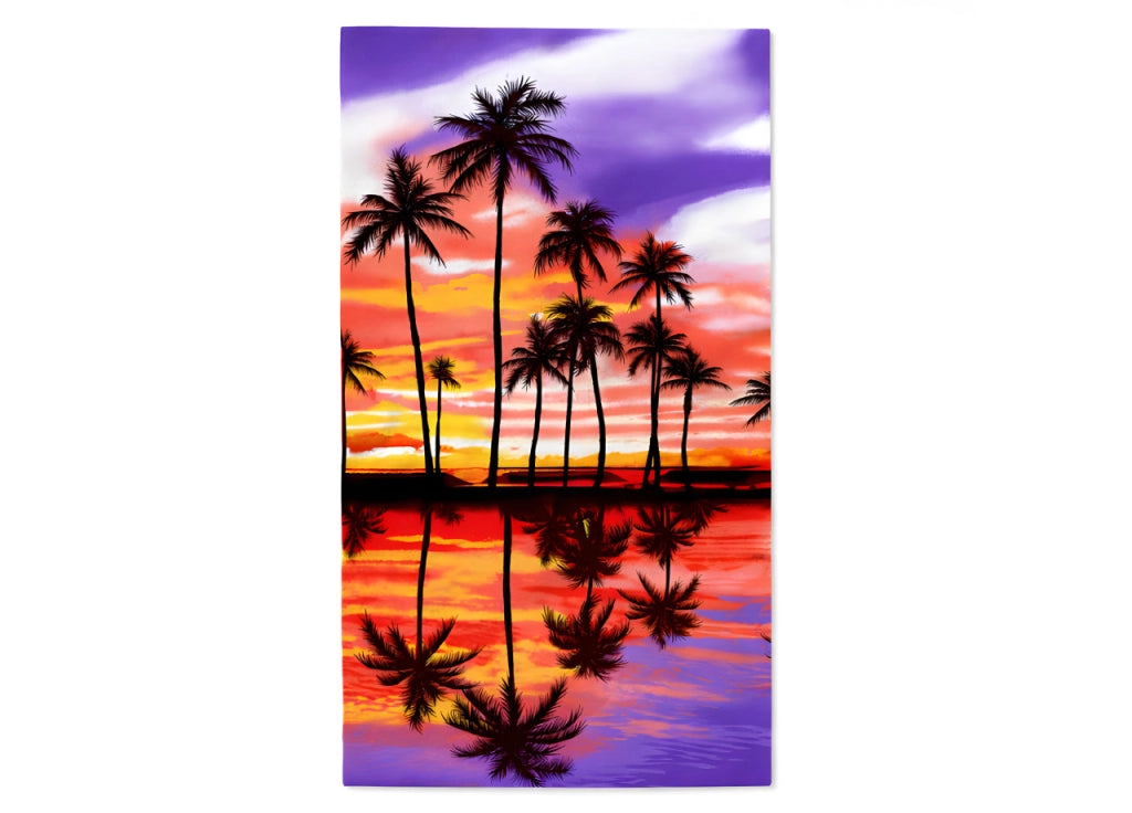 Telo Mare Grande 100x180 Spugna Spiaggia Piscina Maui Caribe Sunset D29