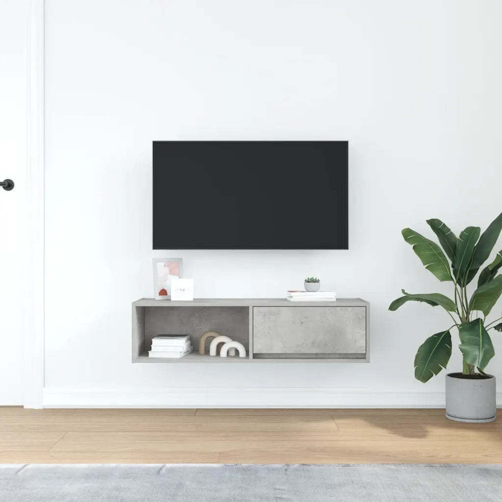 vidaXL Mobile TV Grigio Cemento 100x31x25,5 cm Legno Multistrato