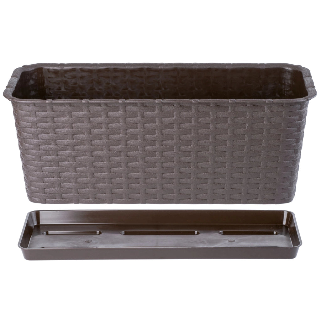 Fioriera da balcone KADAX con supporto, 40 cm, marrone.