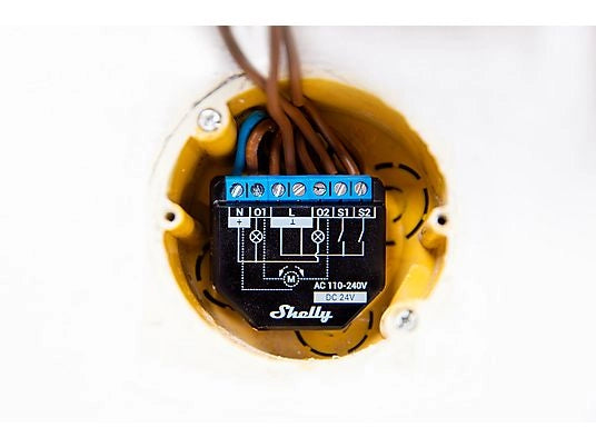 Shelly 2PM PLUS x4 - Relè wifi e Bluetooth a 2 canali. Automatizzazione di Tende. Tapparelle. Controllo consumi. Confezione da 4