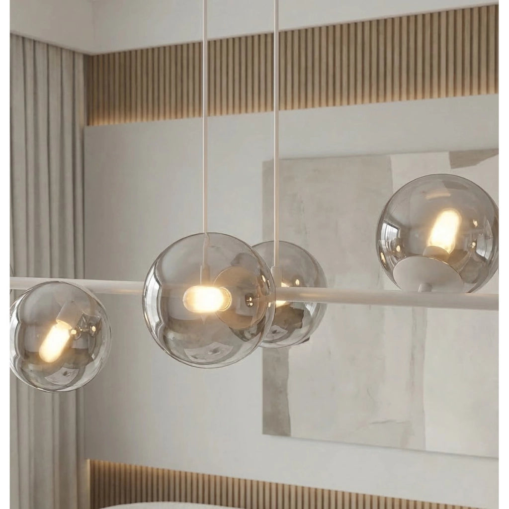 Lampada a sospensione Magnus in acciaio grigio grafite