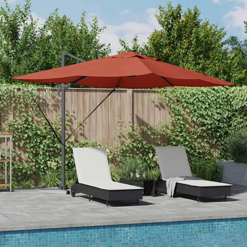 Ombrellone Terracotta 352 x 251 x 265 cm Poliestere e Alluminio 42003334