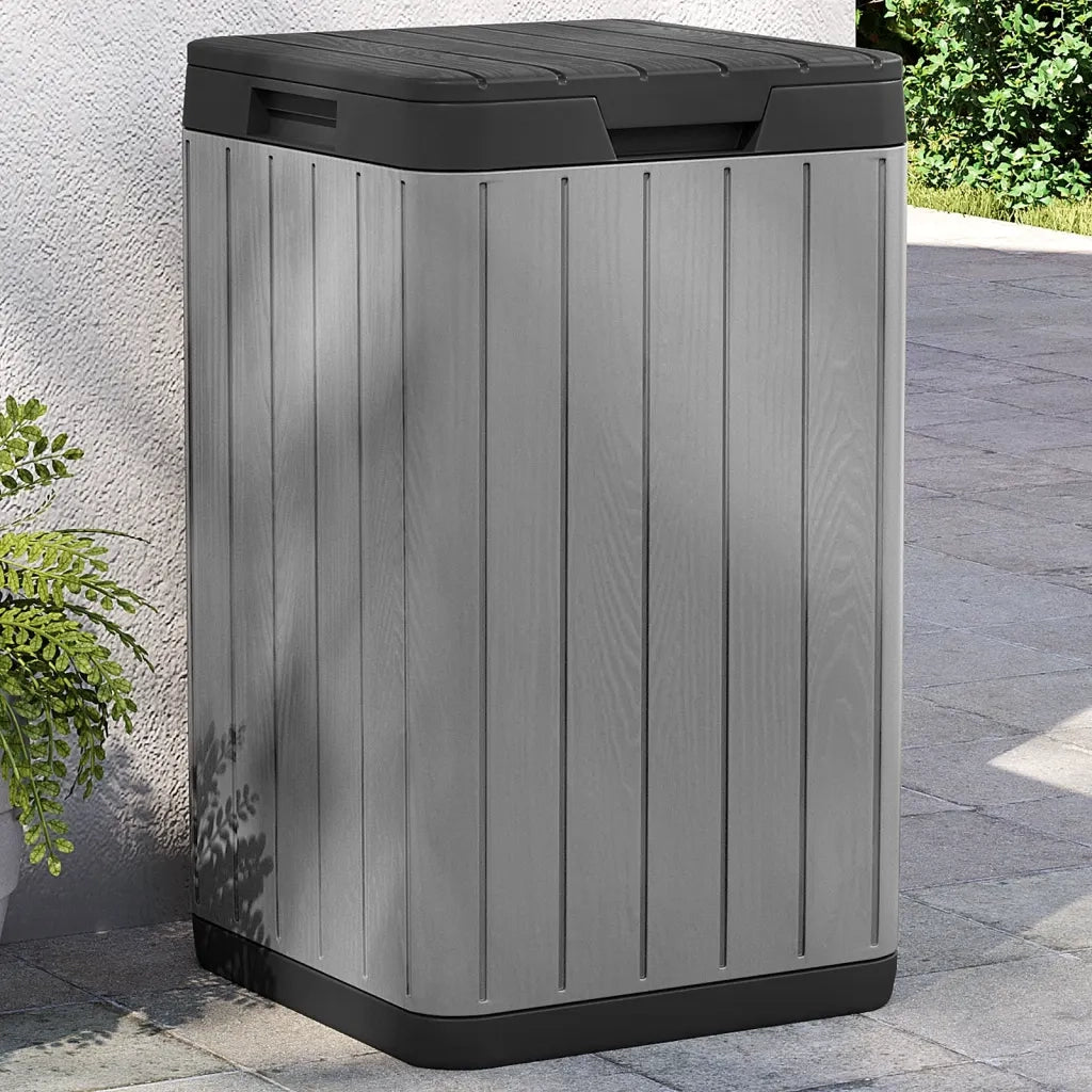 Cestino per Rifiuti da Esterno Grigio 38x38x65 cm in PP CFW5692732