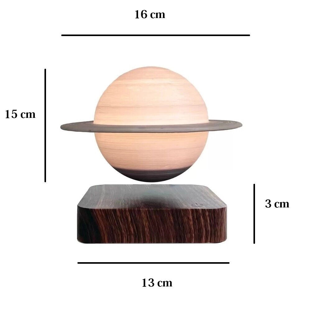 Lampada da tavolo a LED Saturno levitante magnetica gravità cambia 3 colori luce idea regalo