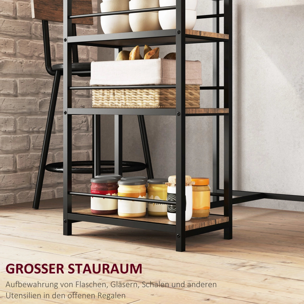 Set composto da tavolo da bar e sgabelli, 3 pezzi. Set da bar con tavolo da cucina, 3 ripiani, 2 sgabelli, in stile moderno, set da pranzo per sala