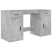Scrivania da ufficio postazione di lavoro mobile per computer studio con mobiletto legno ingegnerizzato grigio 02_0023390