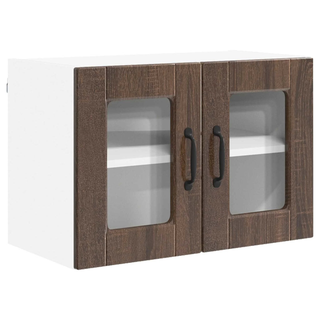 Mobile da cucina con porta 2 pz-Set di 2 Armadio da cucina Rovere Marrone 60 x 31 x 40 cm 222806