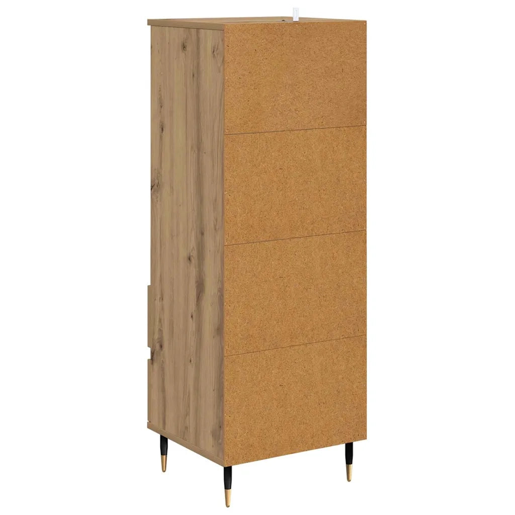 Credenza-Buffet-Armadio da cucina Rovere artigianale 40 x 36 x 110 cm Legno multistrato 563216