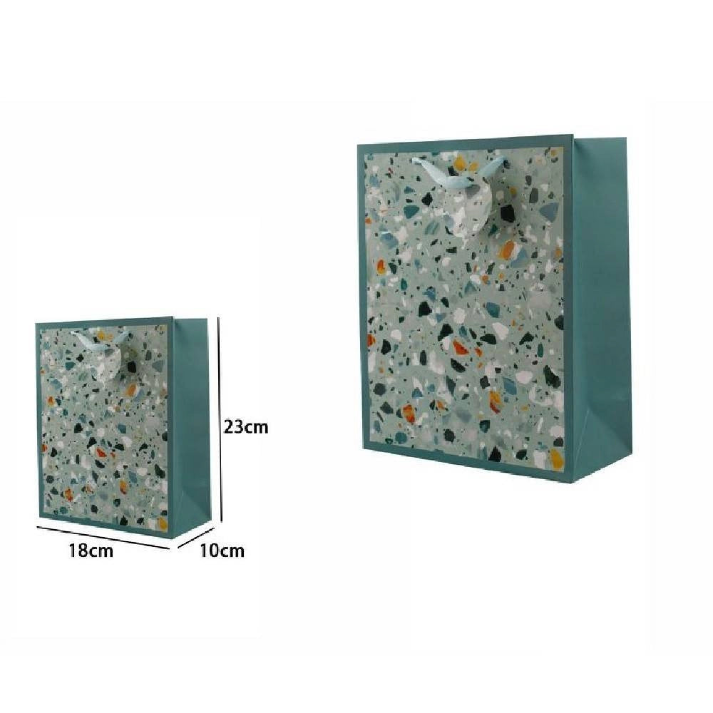 Trade Shop - Set 3 Buste Busta Regalo 18x23x10 Cm Borsa Astratto Veneziano 65906 Vari Colori -