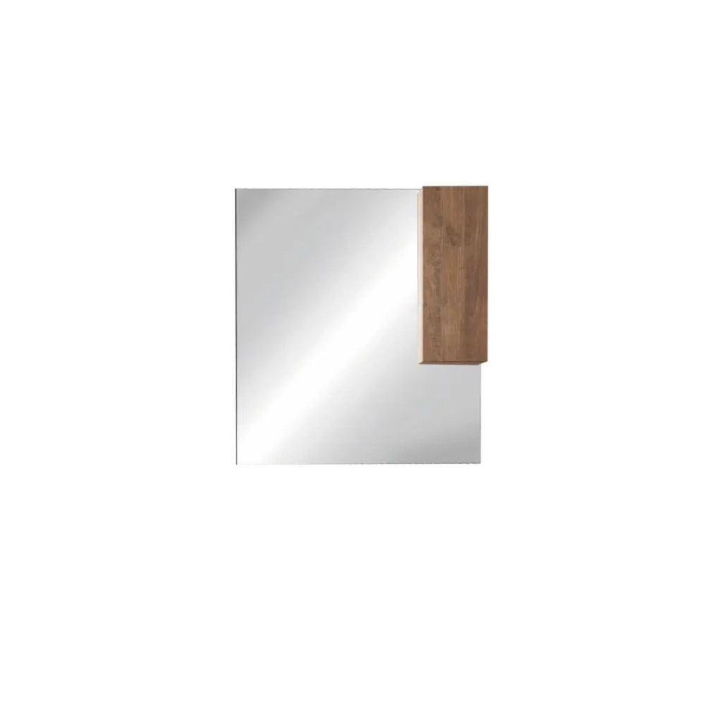 Specchio FRASSI – Design in rovere chiaro con vano portaoggetti – L120 x H110 x P18 cm