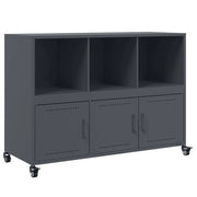 Credenza | Madia | Buffet da pranzo | Armadio da pranzo Antracite 100,5x39x72 cm in Acciaio