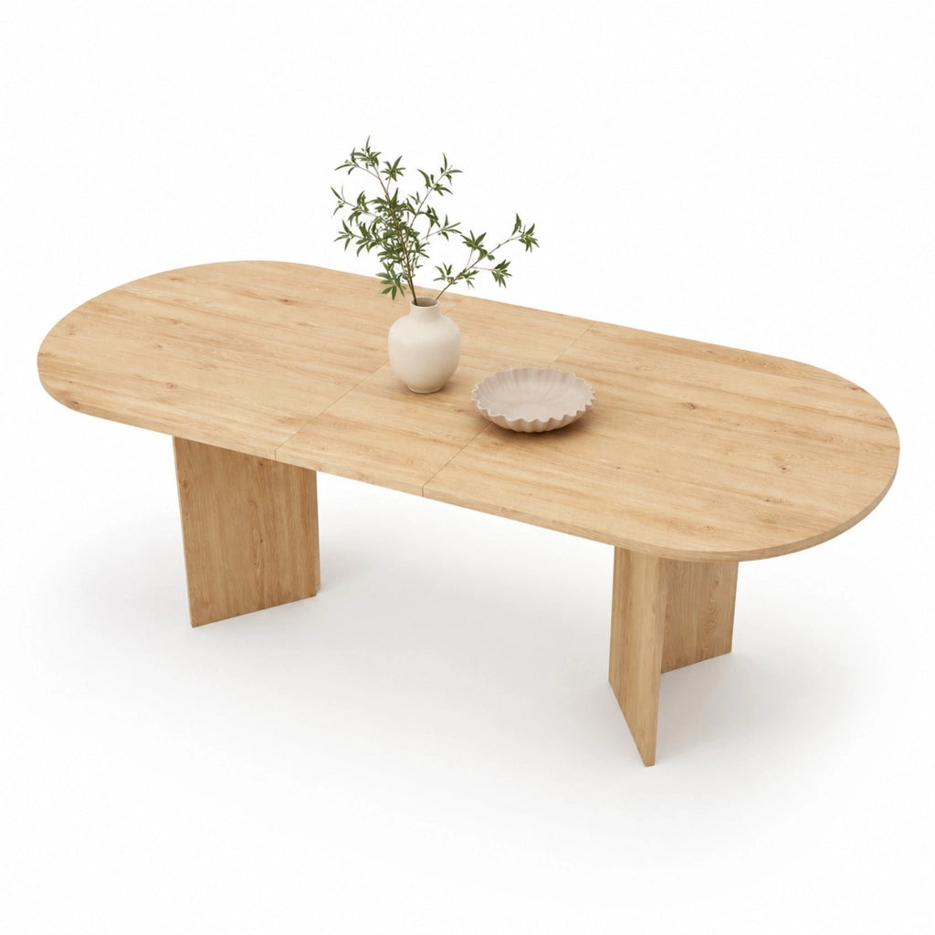 Tavolo da pranzo allungabile 180x90 cm rovere – 6-8 persone