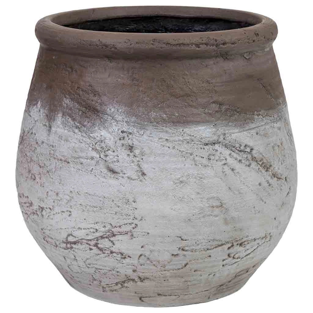 Fioriera in fibra di vetro bianca 51x51x48 cm