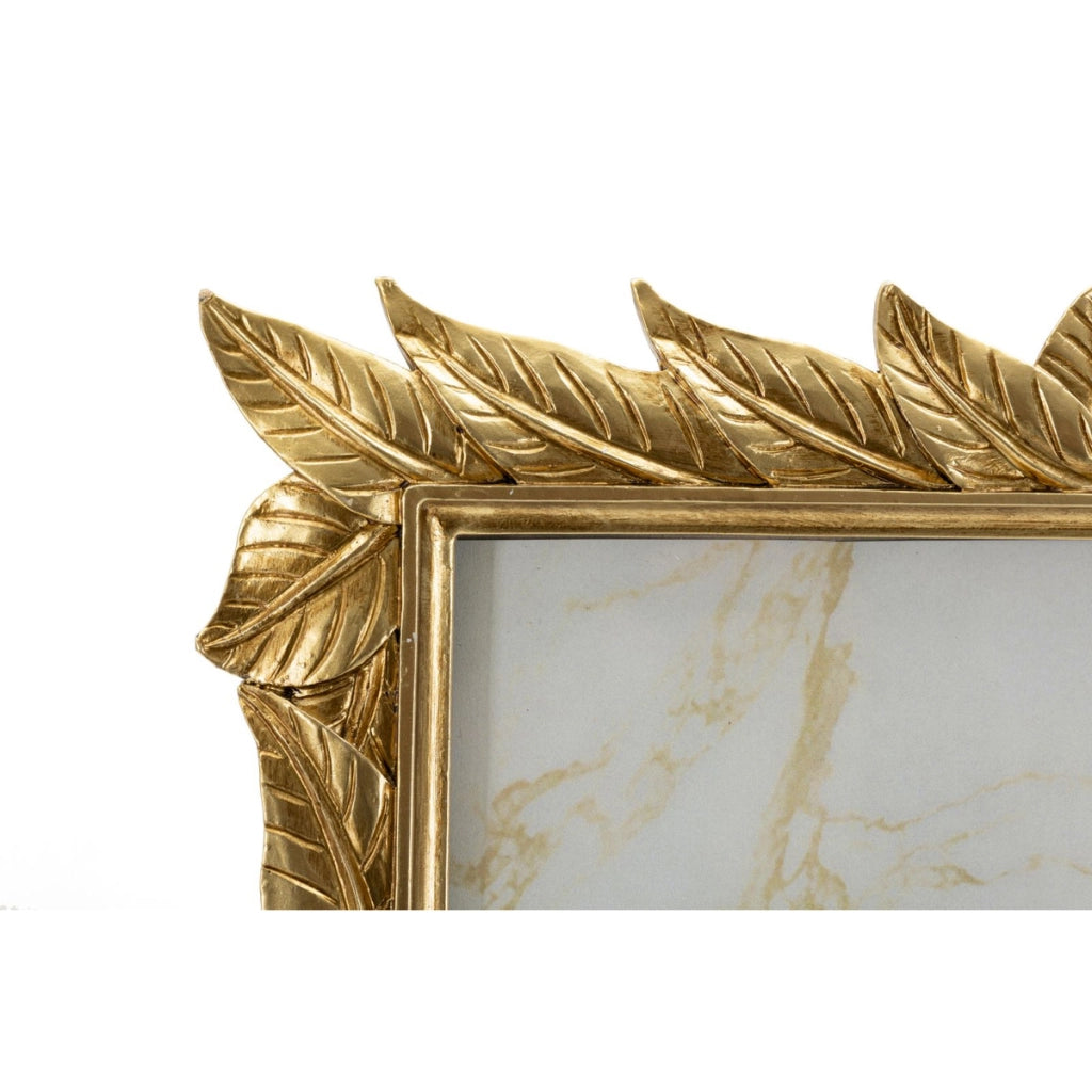 Cornice portafoto Laurel oro con decoro a foglie di alloro 20x25 cm